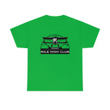 Mile High Club - Biplane - Black - Unisex Heavy Cotton Tee