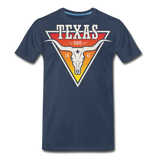Texas Longhorn Skull - Men's Premium T-Shirt - navy