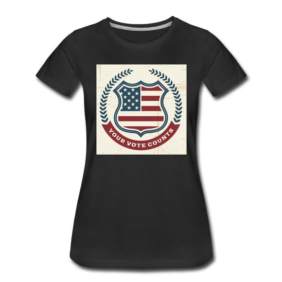 Vintage Your Vote Counts - Women’s Premium T-Shirt - black