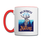 Wilderness - Contrast Coffee Mug - white/red