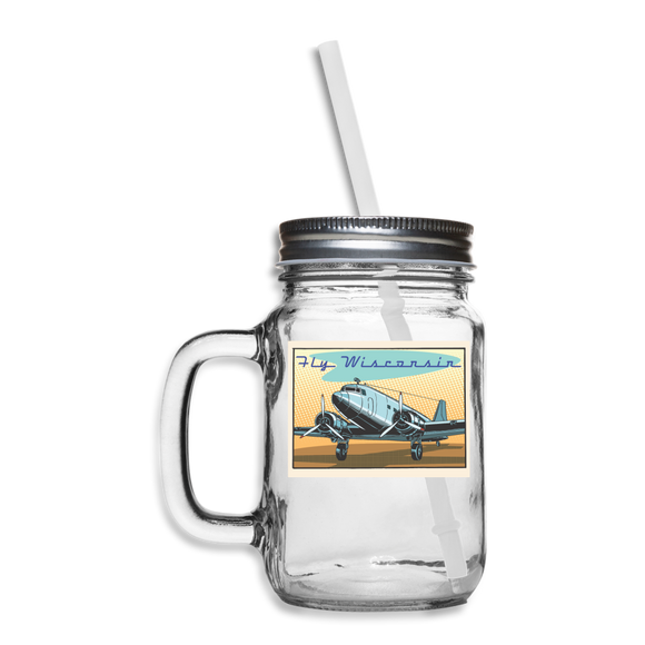 Fly Wisconsin - Mason Jar - clear