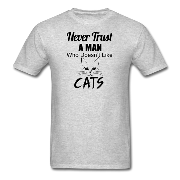 Never Trust A Man - Black - Unisex Classic T-Shirt - heather gray