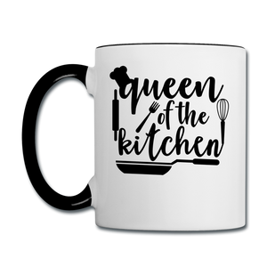 Queen Of The Kitchen - Contrast Coffee Mug - white/black