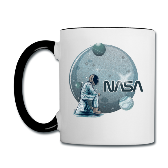 NASA - Astronaut And Planets - Contrast Coffee Mug - white/black