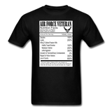 Air Force Veteran - Nutrition Facts - Unisex Classic T-Shirt - black