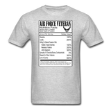 Air Force Veteran - Nutrition Facts - Unisex Classic T-Shirt - heather gray