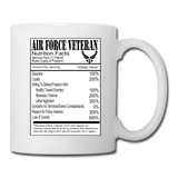 Air Force Veteran - Nutrition Facts - Coffee/Tea Mug - white