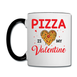 Pizza Is My Valentine v1 - Contrast Coffee Mug - white/black