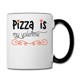 Pizza Is My Valentine v2 - Contrast Coffee Mug - white/black