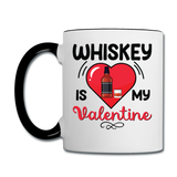 Whiskey Is My Valentine v2 - Contrast Coffee Mug - white/black