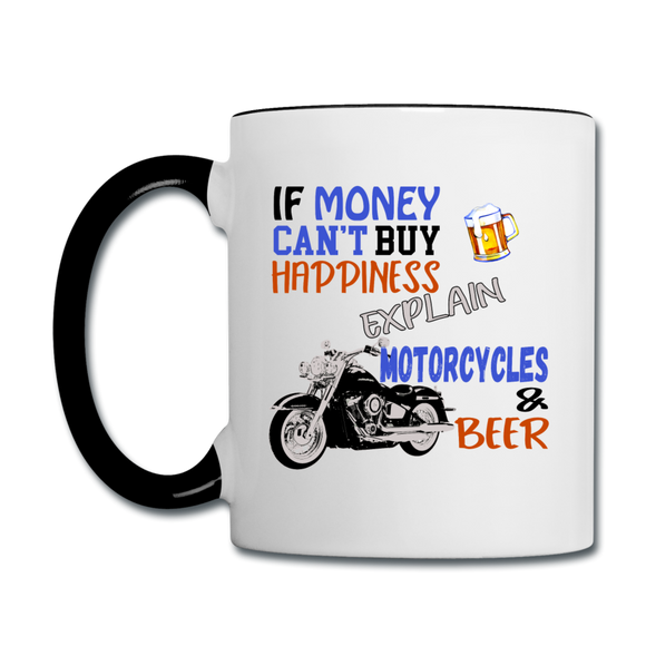 Motorcycles And Beer - Contrast Coffee Mug - white/black