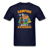 Camping Is Awesome - Beer - Unisex Classic T-Shirt - navy