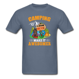 Camping Is Awesome - Beer - Unisex Classic T-Shirt - denim