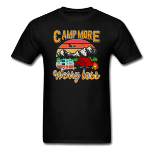 Camp More Worry Less - Unisex Classic T-Shirt - black