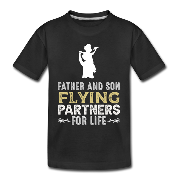 Flying Partners - Father And Son - Toddler Premium T-Shirt - black
