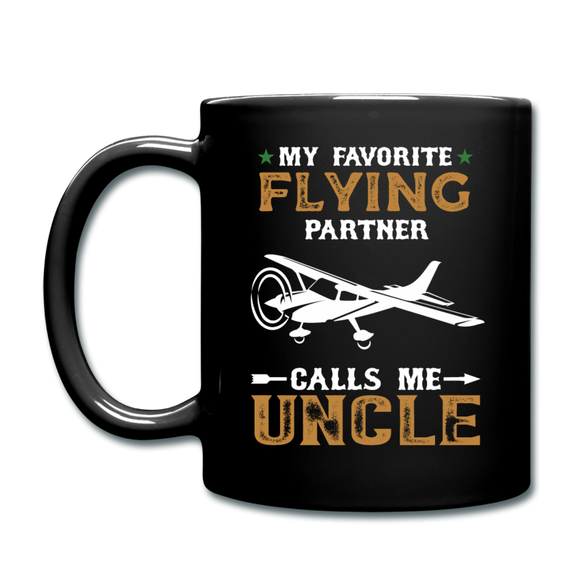 Flying Partner - Uncle - Full Color Mug - black