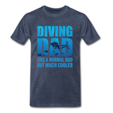 Diving Dad - Cooler - Men's Premium T-Shirt - heather blue