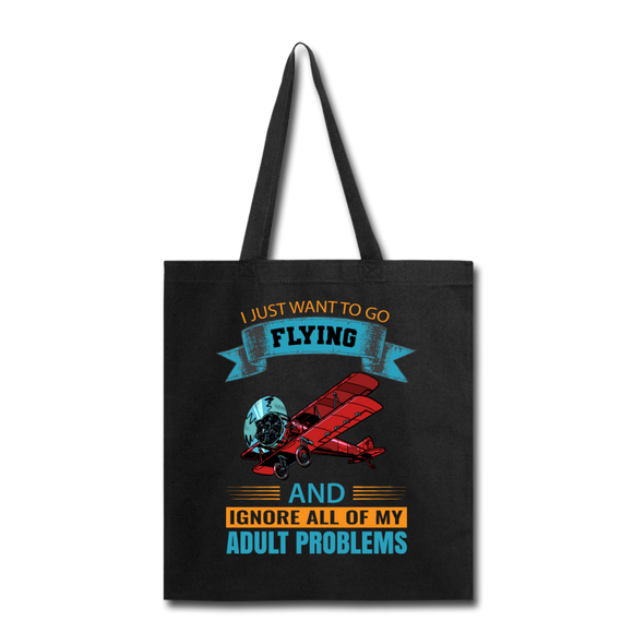 Want To Go Flying - Tote Bag - black
