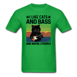 I Like Cats, Bass And 3 People - Unisex Classic T-Shirt - bright green