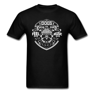 Dogs Also Can Feel The Music - White - Unisex Classic T-Shirt - black