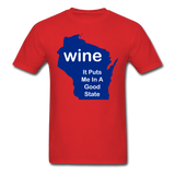 Wine - Wisconsin Good State - Unisex Classic T-Shirt - red
