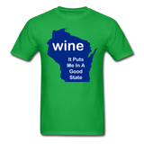 Wine - Wisconsin Good State - Unisex Classic T-Shirt - bright green