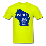 Wine - Wisconsin Good State - Unisex Classic T-Shirt - safety green