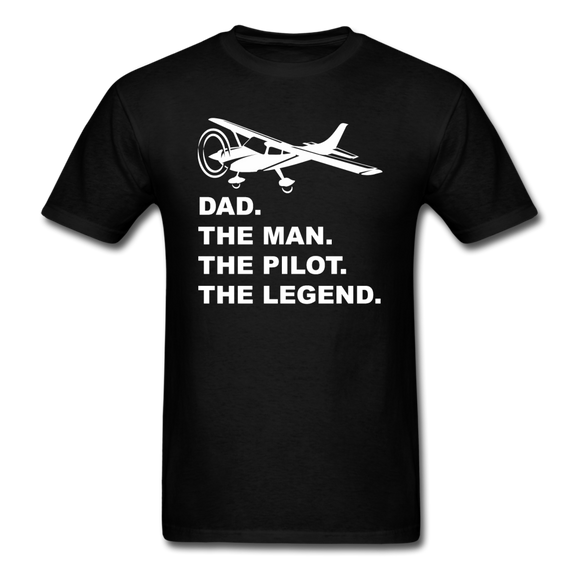 Dad - Man - Pilot - Legend - White - Unisex Classic T-Shirt - black