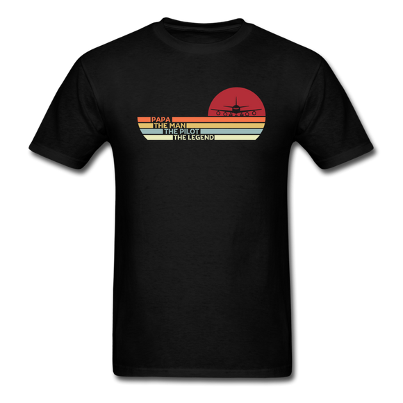 Papa, Man, Pilot, Legend - Unisex Classic T-Shirt - black