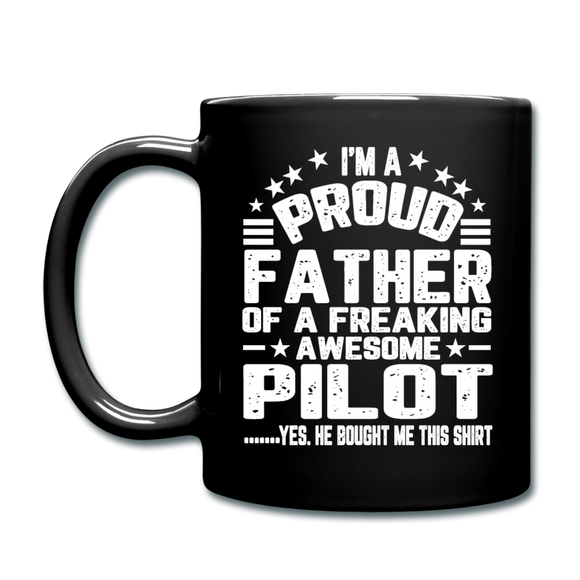 Proud Father - Pilot - V3 - Full Color Mug - black