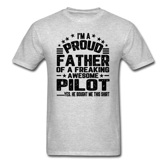 Proud Father - Pilot - V3 - Black - Unisex Classic T-Shirt - heather gray