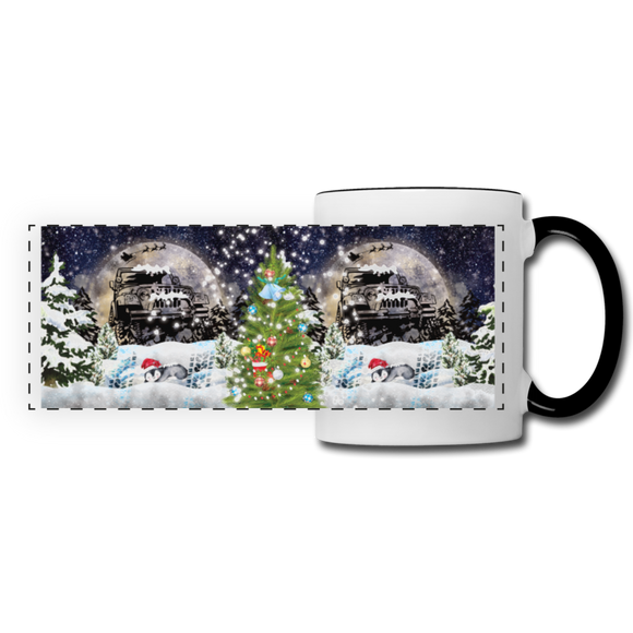 Jeep - Christmas Tree - Panoramic Mug - white/black