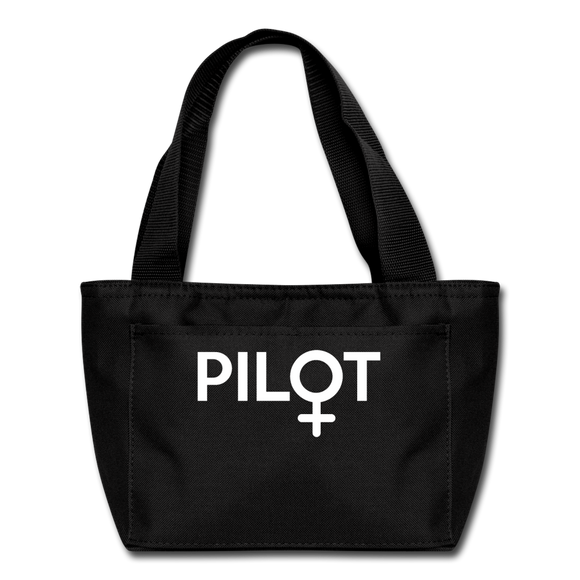 Pilot - Female - White - Lunch Bag - black