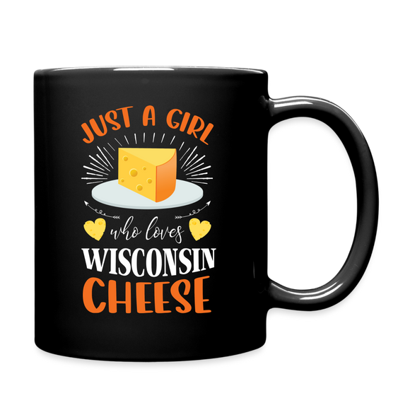 Just A Girl Who Loves Wisconsin Cheese - Full Color Mug - black