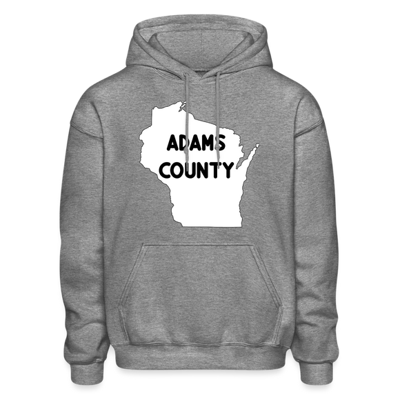 Adams County - Wisconsin - Gildan Heavy Blend Adult Hoodie - graphite heather