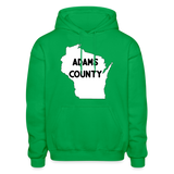 Adams County - Wisconsin - Gildan Heavy Blend Adult Hoodie - kelly green