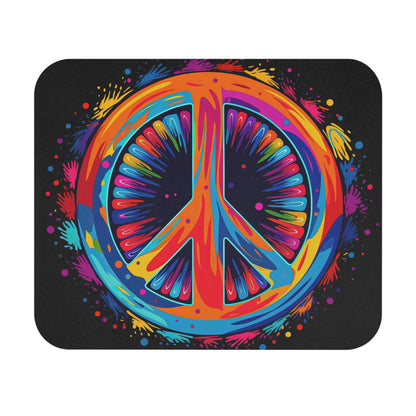 Hippie Peace Sign - v11 - Mouse Pad (Rectangle)