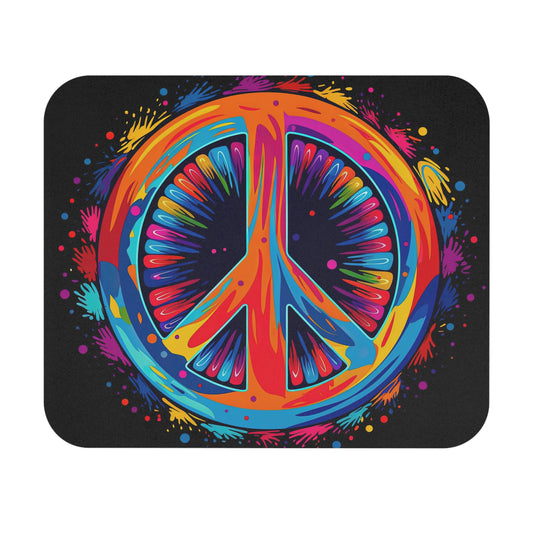 Hippie Peace Sign - v11 - Mouse Pad (Rectangle)