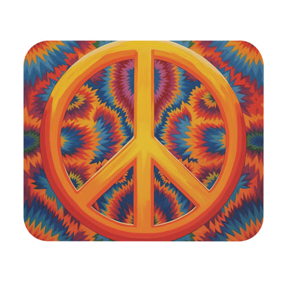 Hippie Peace Sign - v8 - Mouse Pad (Rectangle)