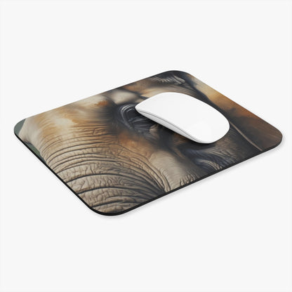 Elephants - Elephant Face - Side - Mouse Pad (Rectangle)