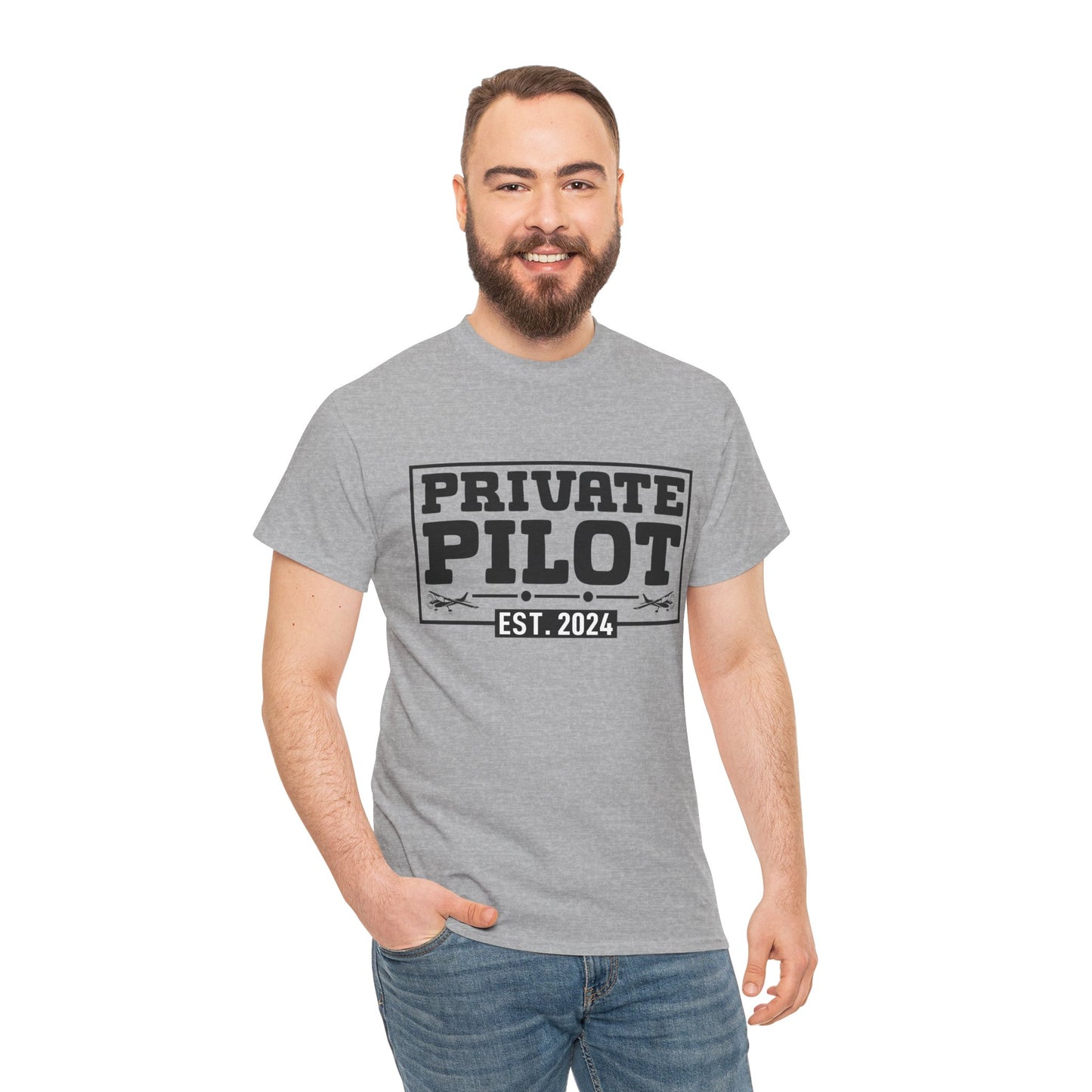 Private Pilot - EST 2024 - Unisex Heavy Cotton Tee