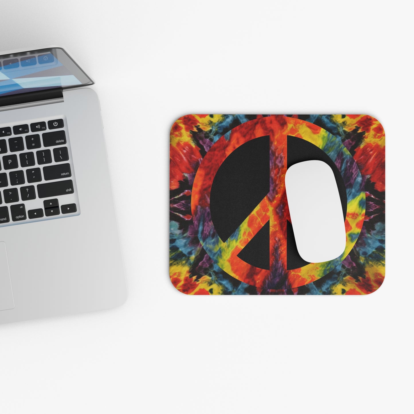 Hippie Peace Sign - v6 - Mouse Pad (Rectangle)