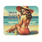 Retro Beach Fun - This Is My Resting Beach Face - Mouse Pad (Rectangle)