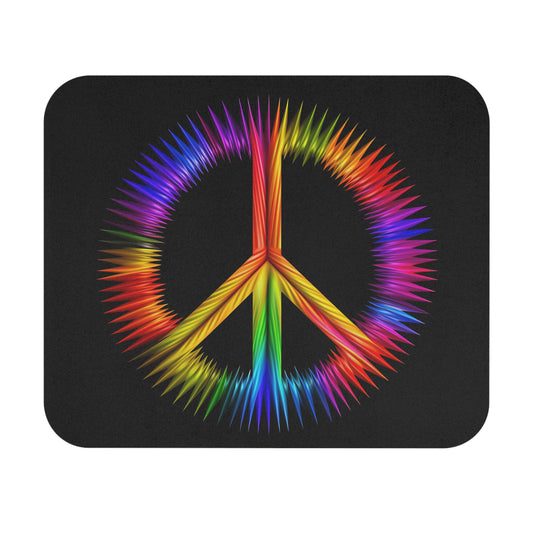 Hippie Peace Sign - v20 - Mouse Pad (Rectangle)