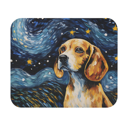 Dogs - Dog With Night Sky Painting - Mouse Pad (Rectangle)