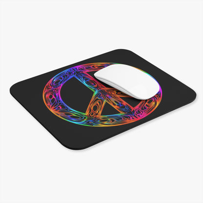 Hippie Peace Sign - v17- Mouse Pad (Rectangle)