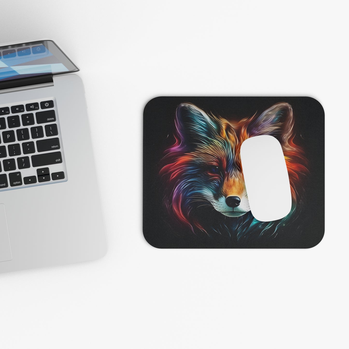 Fox Colorful Face - Mouse Pad (Rectangle)