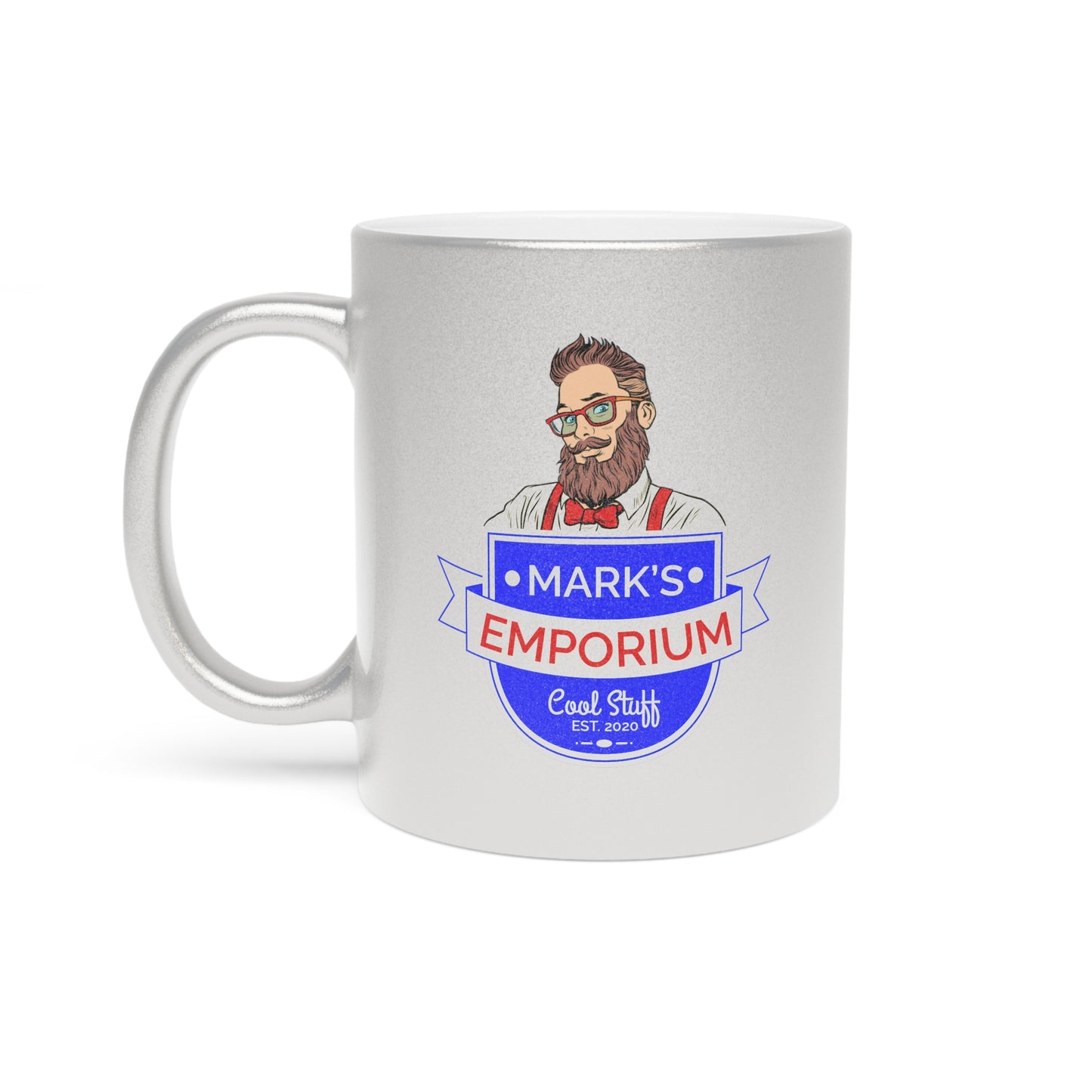 Printify - Mark's Emporium Logo - Metallic Mug (Silver or Gold)