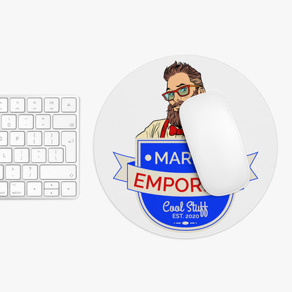 Printify - Mark's Emporium Logo - Round Mouse Pad