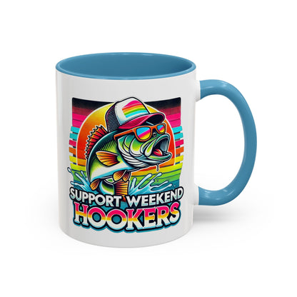 Fishing - Support Weekend Hookers - Accent Coffee Mug (11oz)